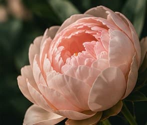 A peony bud taped to the page
